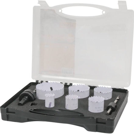 COFFRET DE 6 TREPANS HSS BI-METAL ELECTRICIEN DIAM 22 A 68 - SODISE - 14743