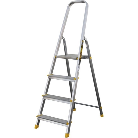 Escabeau alu / acier 4 marches sans porte outils STILKER - 14852