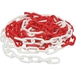SACHET 25M CHAINE SIGNALISATION -PLASTIQUE- BLANC / ROUGE -14860