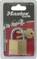 Cadenas laiton 40mm anse acier 2cles/blist MASTERLOCK - 15627