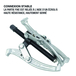 ARRACHE ROULEMENT 2/3 BRANCHES - COFFRET DE 72PC - DRAKKAR EQUIPEMENT - 15699