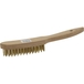 Brosse manuelle manche bois fil 0.30 acier laitonne droit - 15973