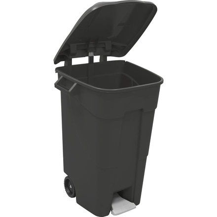 POUBELLE 120L NOIRE AVEC PEDALE - TAYG - 15977