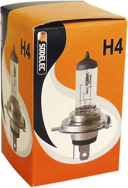Ampoule blanche H4 12V 60/55W P43t pour voitures et VUL