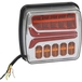 Feu arrière carré led 12/24v 4 fonctions SODIFLASH - 16036