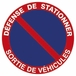Panneau de signalisation defense de stationner diam. 300mm TALIAPLAST - 16514