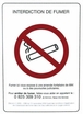 Panneau pvc 'interdit fumer' homologue - 16585