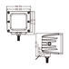 Phare de travail carre 4 led 20w 1400 lumens longue portee SODIFLASH - 17041