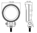 Phare de travail rond 6 led 18w faisceau large SODIFLASH - 17074