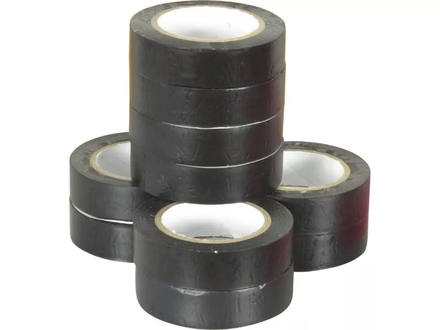 Lot de 10 rlx pvc electr.15mmx10m noir - 17203