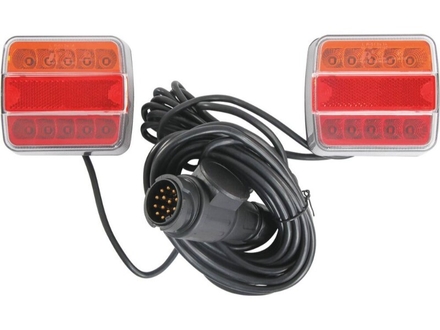 Kit de signalisation arrière led 12v 7,5m magnétique avec fiche 13 plots SODIFLASH - 17246
