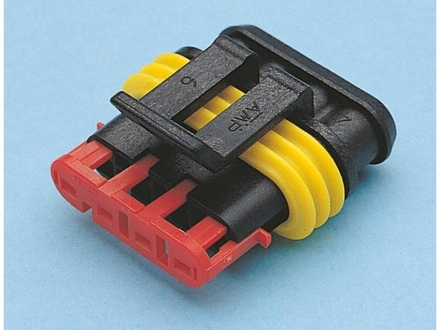 Lot 5 connecteur etanche serie 15mm p/ fiche femelle 4 plots - 17304