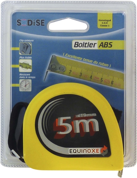 5M X 19MM BOITIER ABS FLUO EQUINOXE S/CARTE - 17408