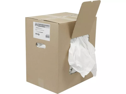 CHIFFON BLANC INDUSTRIEL - CARTON DE 10 KG -17556