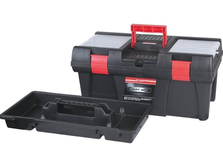 Boite rangement pvc noir 'stuff' 52.5x25.6x24.6 - 17593