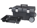 Boite rangement pvc noir 'stuff' sur roue+ poignee 62x38x33 - 17595
