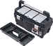Boite rangement pvc noir poignee alu confort 54x27x28cm - 17709