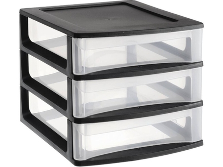 Tour 3 tiroirs pm 180x215x161 noir EDA - 17732