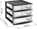 Tour 3 tiroirs pm 180x215x161 noir EDA - 17732