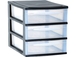 Tour 3 tiroirs pm 255x360x275 noir EDA - 17734