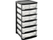 TOUR 6 TIROIRS 320X370X621 NOIR EDA-17740
