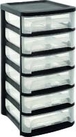 TOUR 6 TIROIRS 320X370X621 NOIR EDA-17740