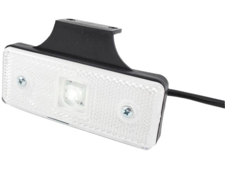 Catadioptre rectangulaire blanc 110x41 a led sur languette - 17931