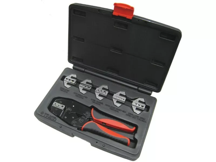 Coffret pince a sertir auto + 6 tetes interchang DRAKKAR TOOLS - 17979