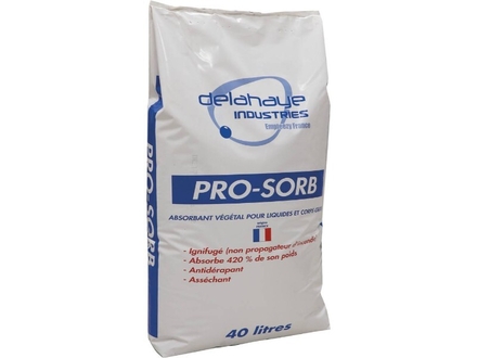 Absorbant vegetal ignifuge industrie 40l - 18570