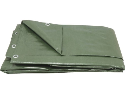 BACHE DE COUVERTURE VERT OLIVE 4MX6M 220GR/M² OEILLET ALU - 18672