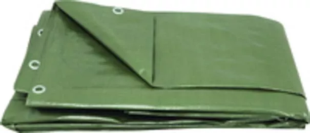 BACHE DE COUVERTURE VERT OLIVE 15MX20M 220GR/M² OEILLET ALU - 18678