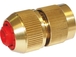 Raccord automatique laiton 3 billes bague rouge pour tuyau diam 19 BOUTTE - 18907