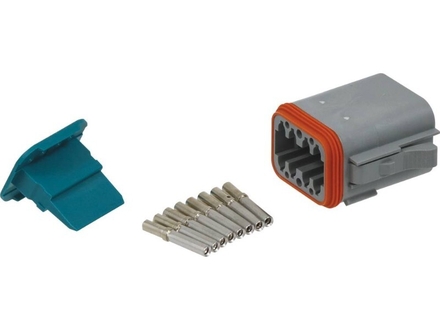 KIT 1 CONNECTEUR FEMELLE 8 VOIES SERIE DT - ETANCHE - 19510