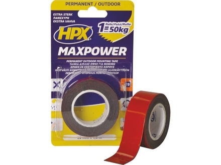 Ruban max power outdoor double face noir 25mm 1.5m HPX - 20502