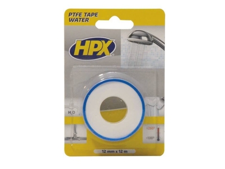Ruban d'etancheite d'eau ptfe blanc 12mmx12m HPX - 20528