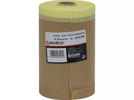 Papier avec ruban de masquage 80°c 15cmx45m MIARCO - 20601