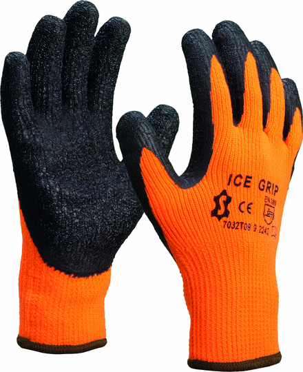 Gant orange s/couture anti froid s/cavalier