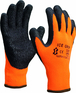 Gant orange s/couture anti froid s/cavalier