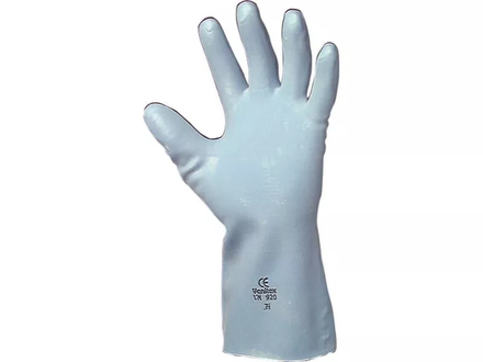 Gant latex bleu double sur toile - 21172