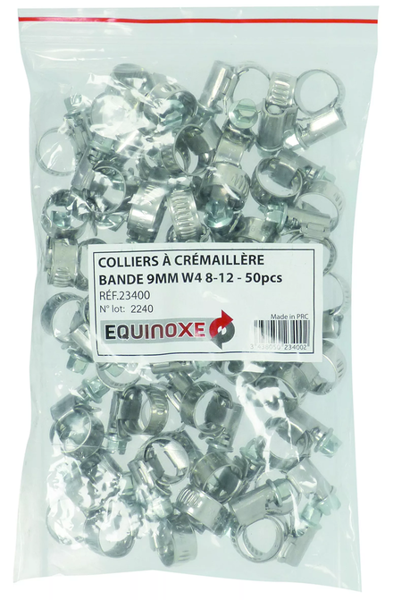 Lot 50x23400 collier a cremaillere bande 9mm w4 8 - 2340050