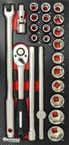 Servante 7 tiroirs 09144+ 3 tiroirs outils modules carbone DRAKKAR TOOLS - 25046
