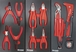 Servante d'atelier 7 tiroirs composée de 205 outils - modules finition carbone DRAKKAR TOOLS - 25059