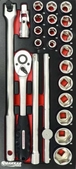 Servante 7 tiroirs 09217 (3 tiroirs pleins +4 vides) module finition metal DRAKKAR TOOLS - 25091