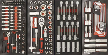 Servante d'atelier xxl 7 tiroirs composée de 235 outils DRAKKAR TOOLS - 25100