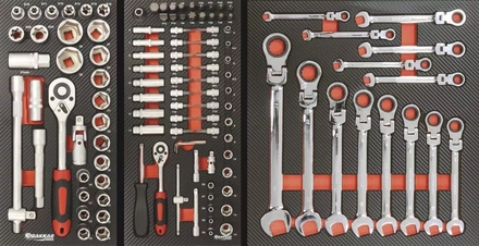 Servante d'atelier xxl 7 tiroirs composée de 170 outils DRAKKAR TOOLS - 25102