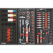 SERVANTE 7 TIROIRS 09141 + 4 TIROIRS MODULES CARBONE - 187 OUTILS - DRAKKAR TOOLS - 25116