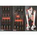 SERVANTE 7 TIROIRS 09141 + 5 TIROIRS MODULES CARBONE - 205 OUTILS - DRAKKAR TOOLS - 25120