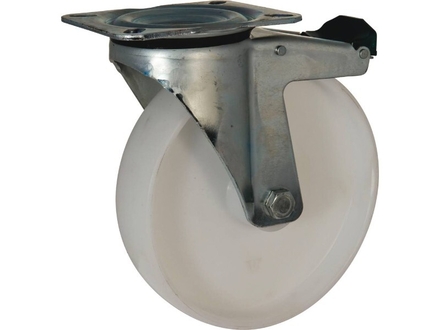 Roulette pivot.+frein pp blanc d.100 al rlx cu 125kgs - 26352
