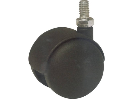 Roulette de fauteuil pivotante dble galet d.50 a tige 8mm - 26361