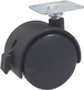 Roulette de fauteuil pivot.+frein dble galet d.50 a platine - 26365